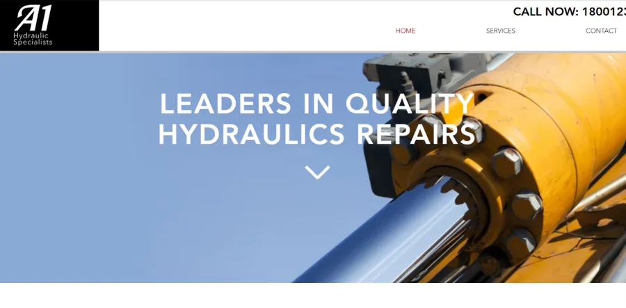 Homepage of the A1 Hydraulic Specialists website